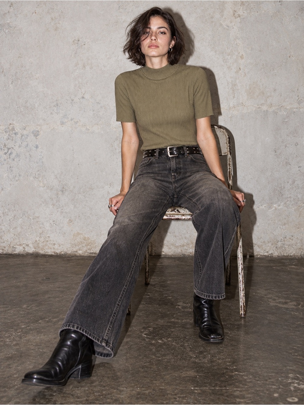 Charter Club tan 100% Silk short sleeve sweater